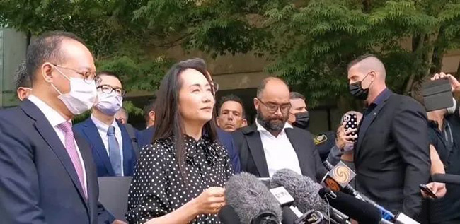 孟晚舟获释，今晚抵达深圳：感谢祖国和人民的支持！